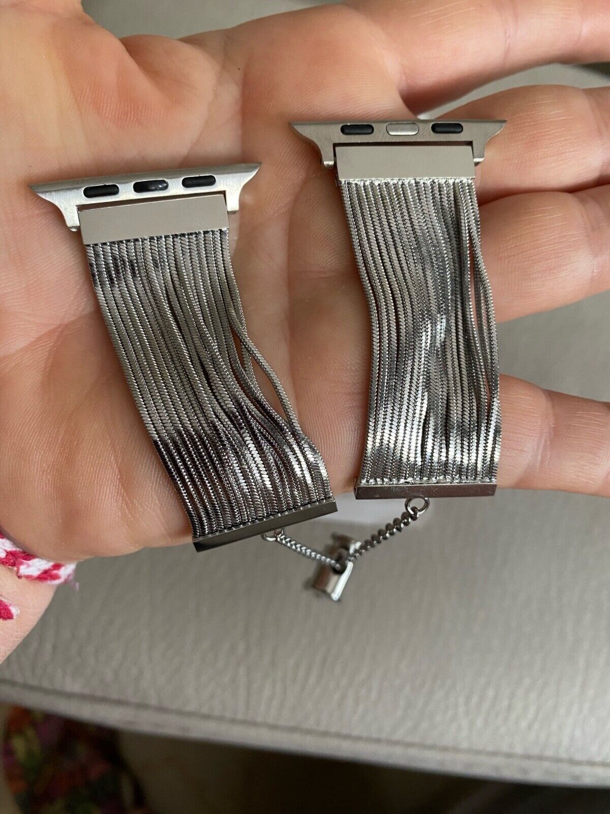 STAINLESS STEEL APPLE WATCH BAND 10/9/8/7/6/5/4/SE ULTRA 1/2 MULTICOLOR LUXURY