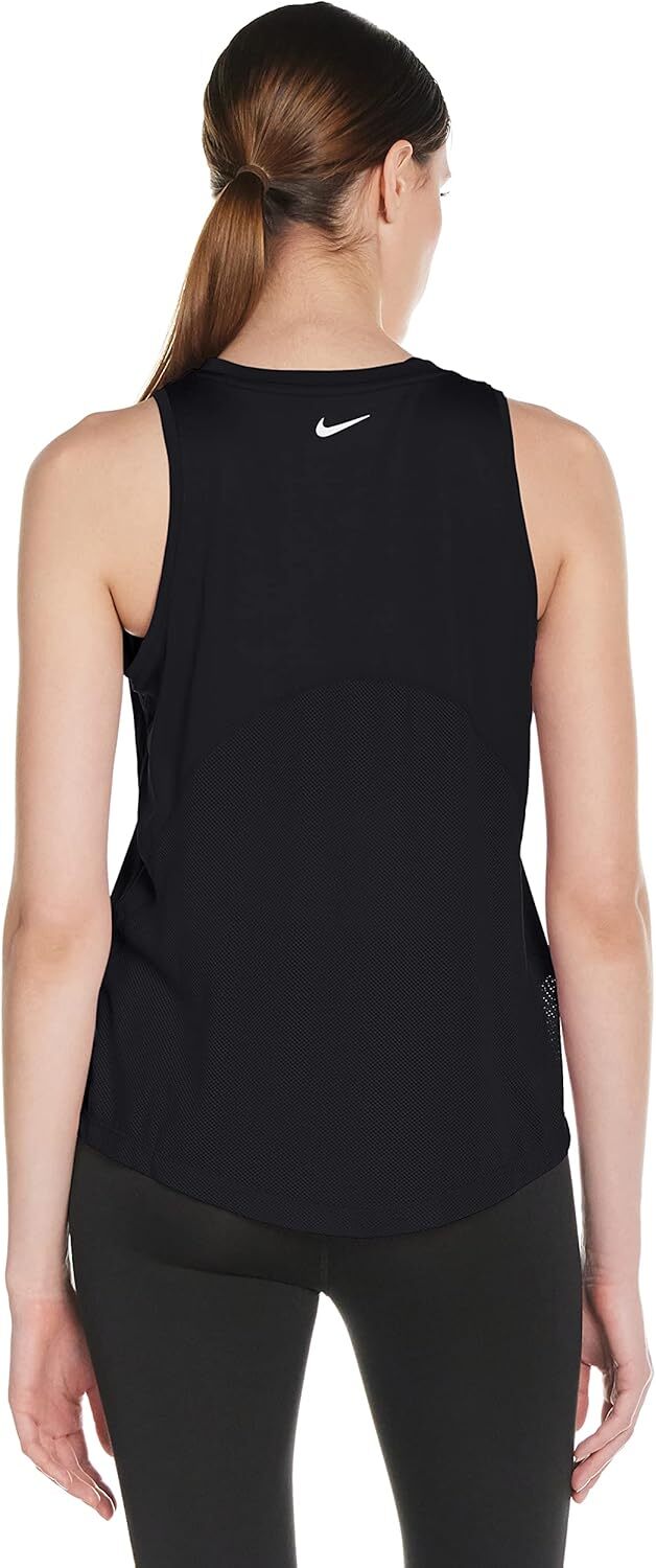 Nike Women's Miler Running Tank Black/Reflective Silver Size Small