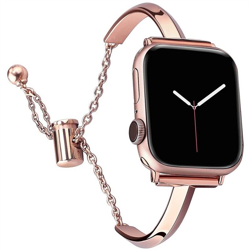 STAINLESS STEEL APPLE WATCH BAND 10/9/8/7/6/5/4/SE ULTRA 1/2 MULTICOLOR LUXURY