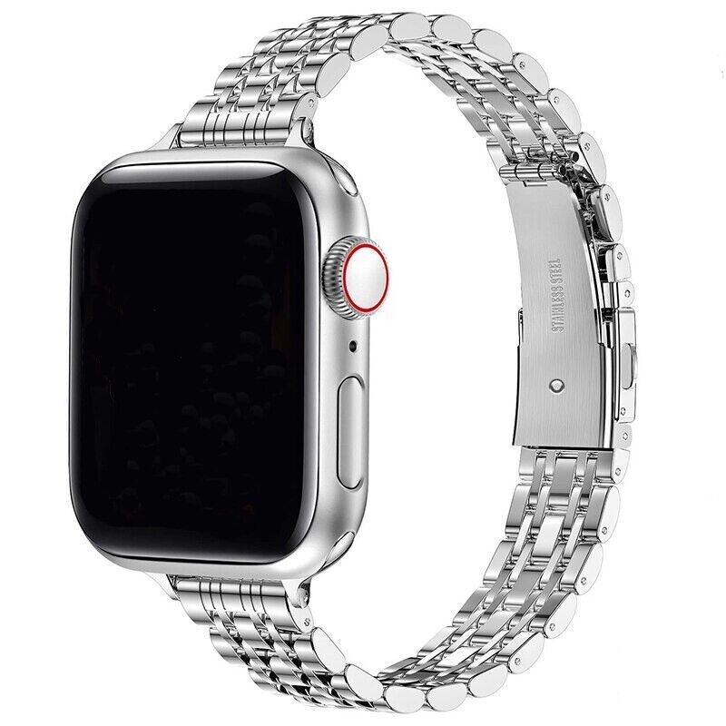 STAINLESS STEEL APPLE WATCH BAND 10/9/8/7/6/5/4/SE ULTRA 1/2 MULTICOLOR LUXURY