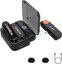 Comica Vimo S MI Wireless Microphone for iPhone MFI,15H Working Time, Recording