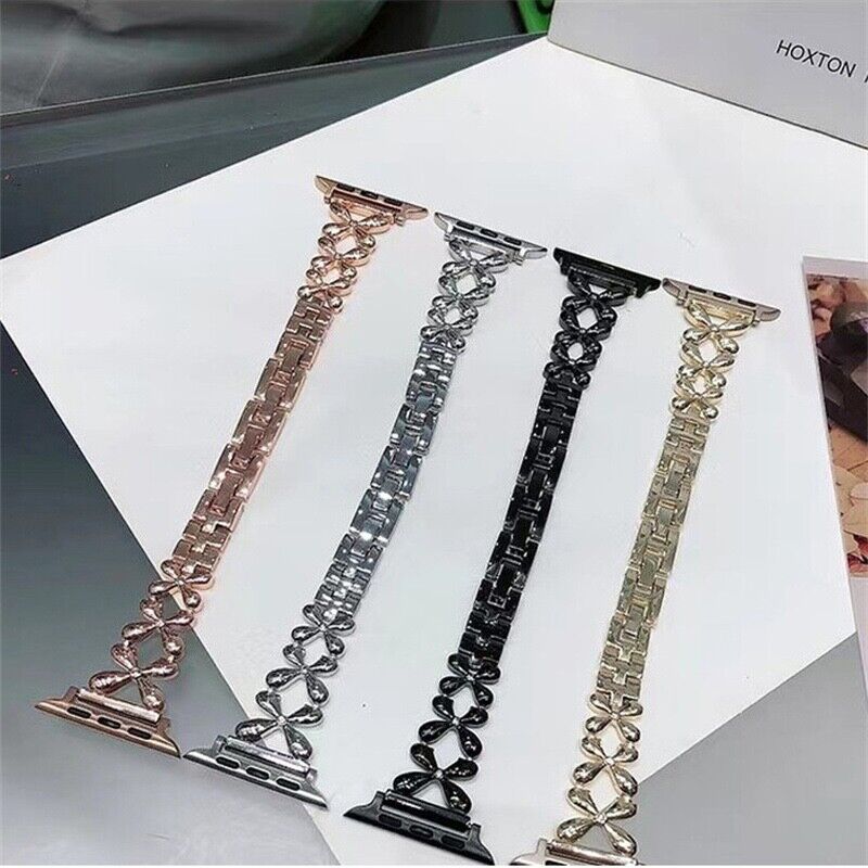 STAINLESS STEEL APPLE WATCH BAND 10/9/8/7/6/5/4/SE ULTRA 1/2 MULTICOLOR LUXURY