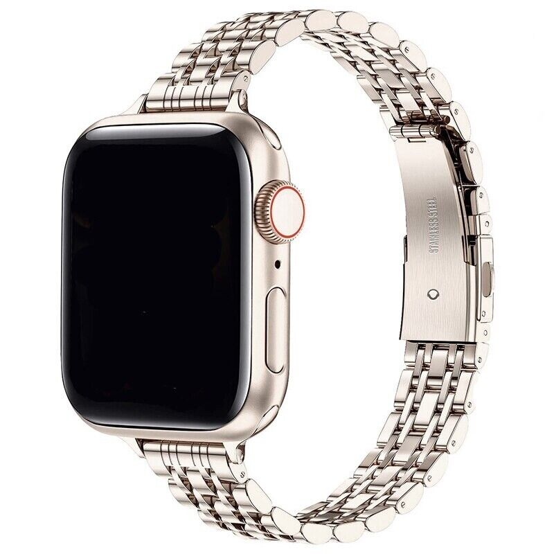 STAINLESS STEEL APPLE WATCH BAND 10/9/8/7/6/5/4/SE ULTRA 1/2 MULTICOLOR LUXURY