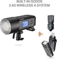 Godox AD400 Pro Outdoor Flash Strobe Light 30W LED Modeling Lamp,Recycle Time