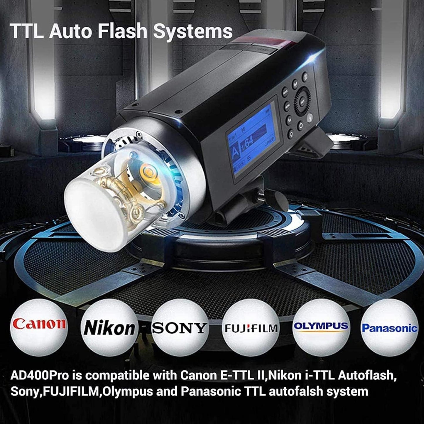Godox AD400 Pro Outdoor Flash Strobe Light 30W LED Modeling Lamp,Recycle Time
