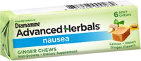 2-Pack Dramamine Advanced Herbals Ginger Nausea Lemon-Honey-Ginger 6 Count