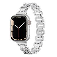 STAINLESS STEEL APPLE WATCH BAND 10/9/8/7/6/5/4/SE ULTRA 1/2 MULTICOLOR LUXURY