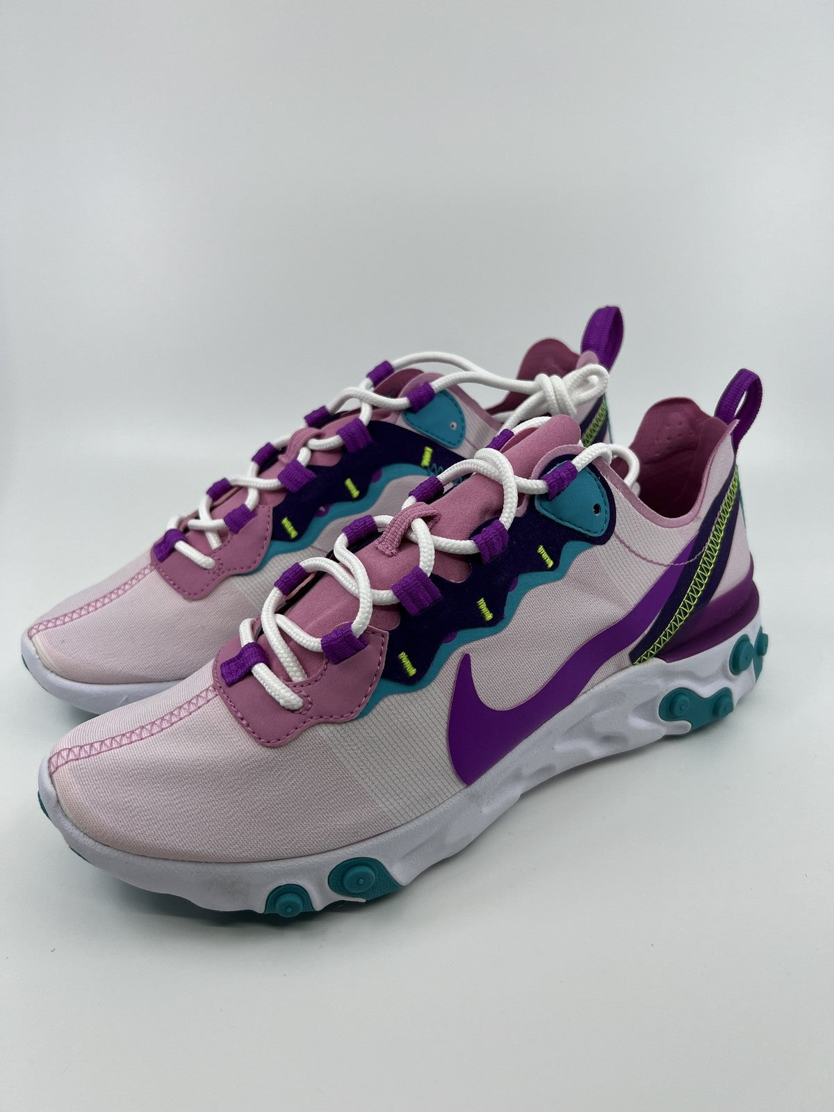 Nike BQ2728 REACT ELEMENT 55 - MAGIC FLAMINGO Women Running Shoe US7.5