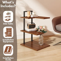 Unique Side Table Modern Thin Small Side Table, Skinny Slim for Living Room