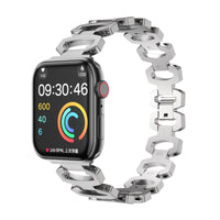 STAINLESS STEEL APPLE WATCH BAND 10/9/8/7/6/5/4/SE ULTRA 1/2 MULTICOLOR LUXURY