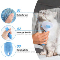 Cat Brush Self Cleaning Slicker Brush with Release Button, Dog Shedding Brush