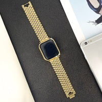 STAINLESS STEEL APPLE WATCH BAND 10/9/8/7/6/5/4/SE ULTRA 1/2 MULTICOLOR LUXURY