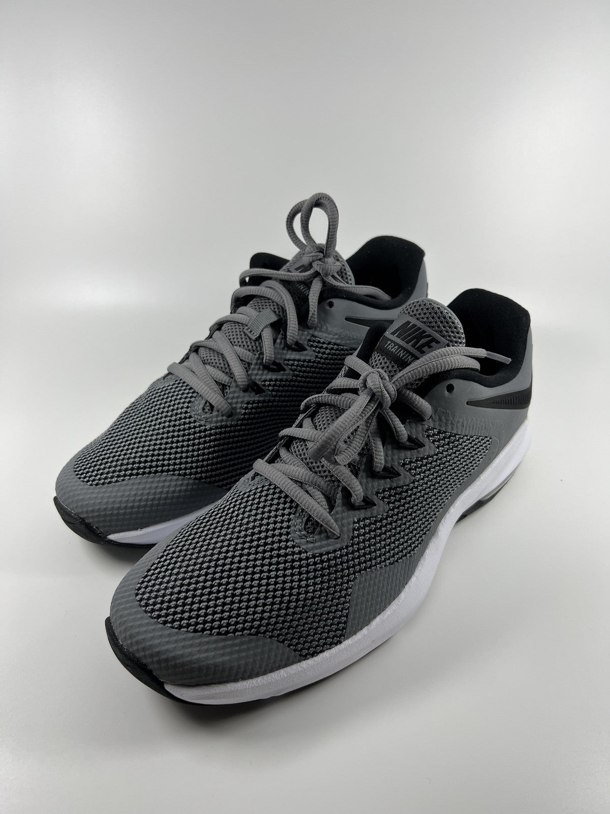 ♻️✅NIKE AIR MAX ALPHA TRINER Men US8 GREY/WHITE -Brand New Ship Recycled Box ♻️