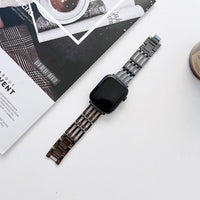 STAINLESS STEEL APPLE WATCH BAND 10/9/8/7/6/5/4/SE ULTRA 1/2 MULTICOLOR LUXURY