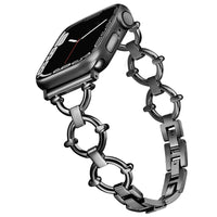 STAINLESS STEEL APPLE WATCH BAND 10/9/8/7/6/5/4/SE ULTRA 1/2 MULTICOLOR LUXURY