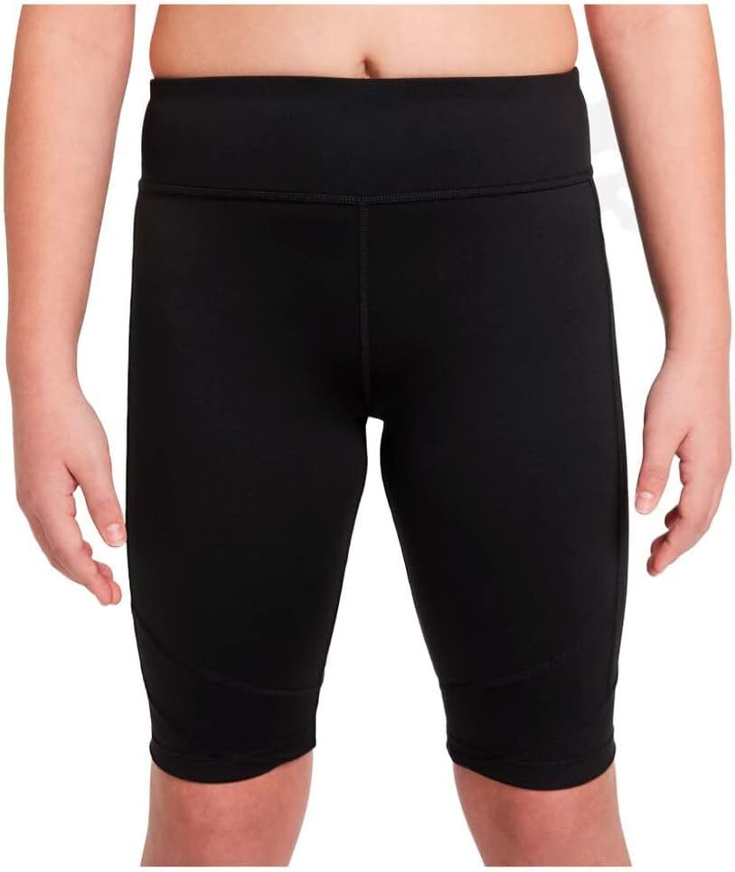 Nike Dri-FIT One Big Kids' Girls' Bike Shorts (as1, Alpha, l, Regular) Black