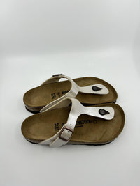 ♻️✅Birkenstock Gizeh BS MetallicSilver Women's Sandal US6 Brand New Recycled Box