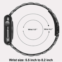 STAINLESS STEEL APPLE WATCH BAND 10/9/8/7/6/5/4/SE ULTRA 1/2 MULTICOLOR LUXURY