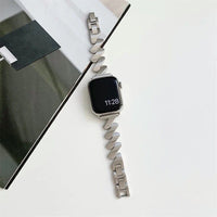 STAINLESS STEEL APPLE WATCH BAND 10/9/8/7/6/5/4/SE ULTRA 1/2 MULTICOLOR LUXURY