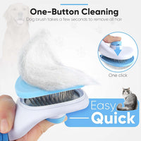 Cat Brush Self Cleaning Slicker Brush with Release Button, Dog Shedding Brush