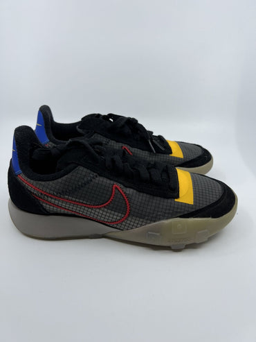 ♻️✅Nike Waffle Racer 2X Black/ Grey Women Sz 7 CK6647 Nice Condition