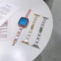 STAINLESS STEEL APPLE WATCH BAND 10/9/8/7/6/5/4/SE ULTRA 1/2 MULTICOLOR LUXURY