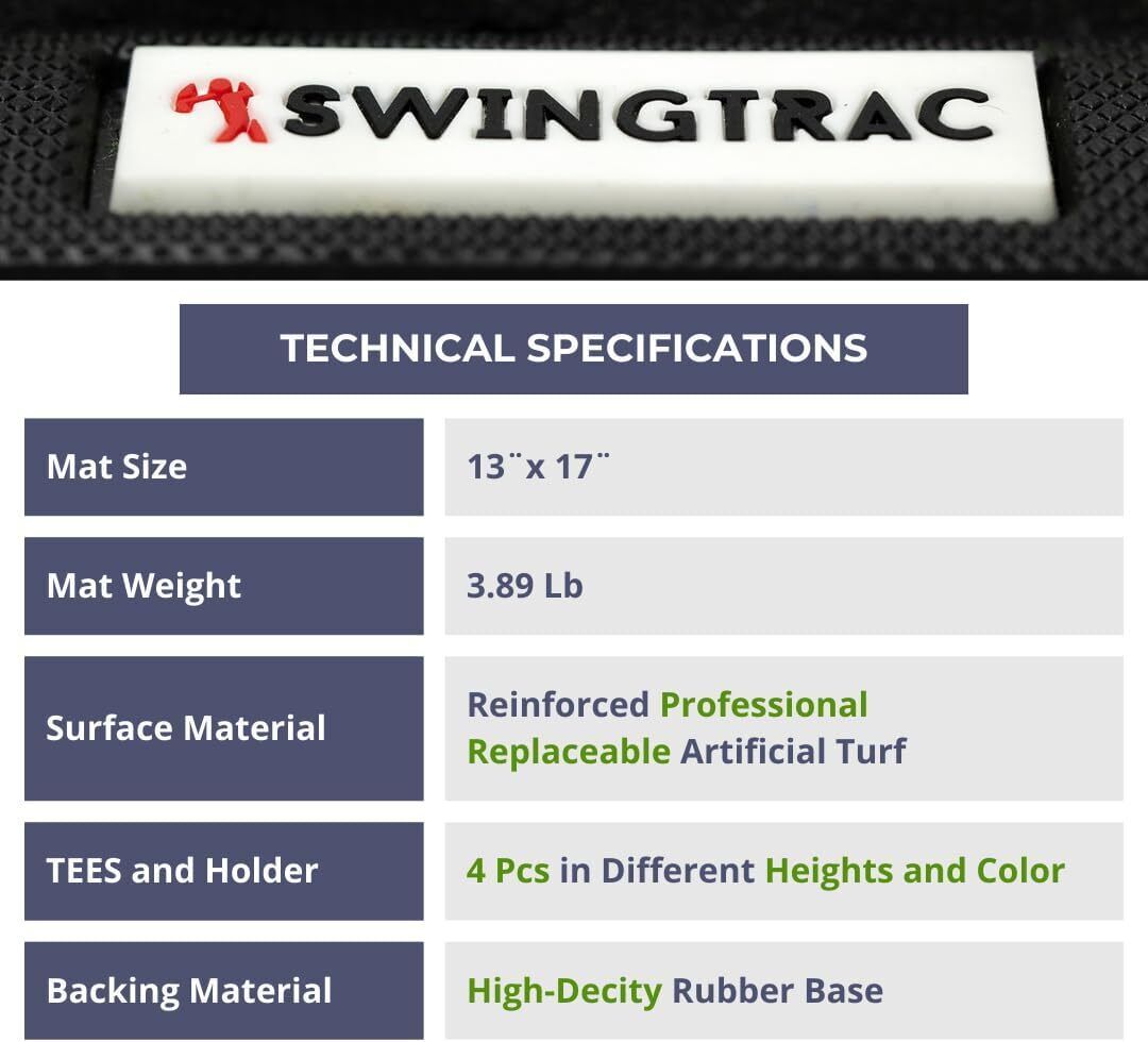 Golf Mat Pro Replaceable Surface | Golf Hitting Mat | Indoor Outdoor Practice