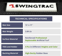 Golf Mat Pro Replaceable Surface | Golf Hitting Mat | Indoor Outdoor Practice