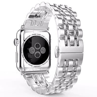 STAINLESS STEEL APPLE WATCH BAND 10/9/8/7/6/5/4/SE ULTRA 1/2 MULTICOLOR LUXURY