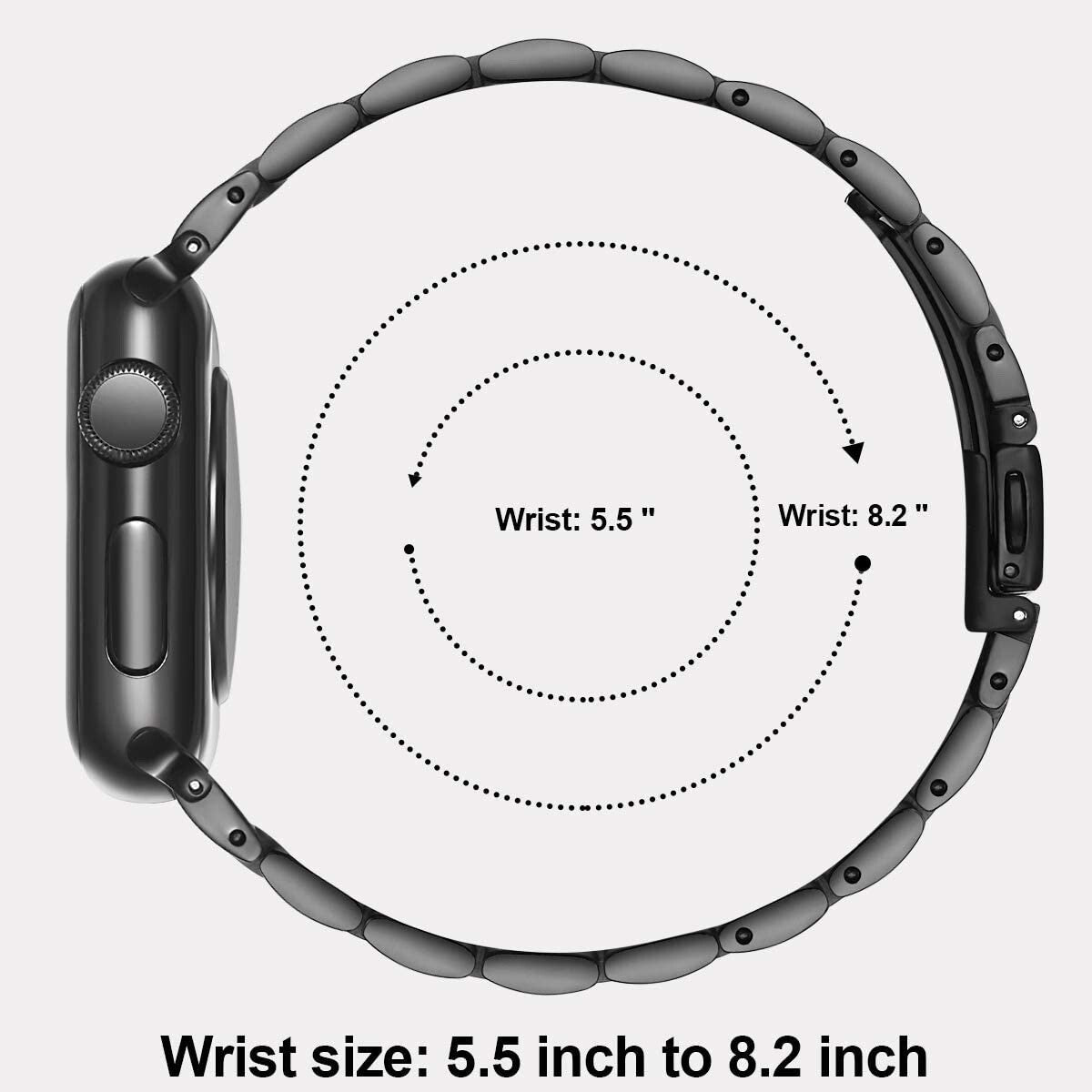 STAINLESS STEEL APPLE WATCH BAND 10/9/8/7/6/5/4/SE ULTRA 1/2 MULTICOLOR LUXURY