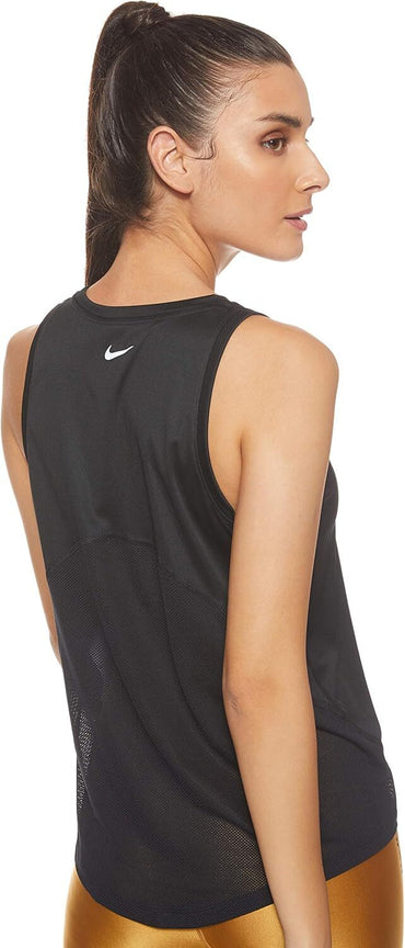 Nike Women's Miler Running Tank Black/Reflective Silver Size Small