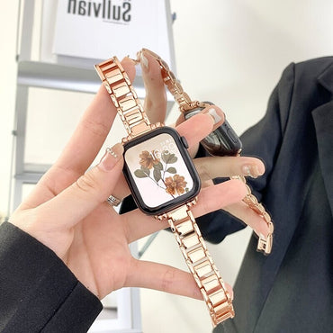 STAINLESS STEEL APPLE WATCH BAND 10/9/8/7/6/5/4/SE ULTRA 1/2 MULTICOLOR LUXURY