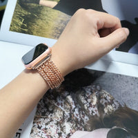STAINLESS STEEL APPLE WATCH BAND 10/9/8/7/6/5/4/SE ULTRA 1/2 MULTICOLOR LUXURY