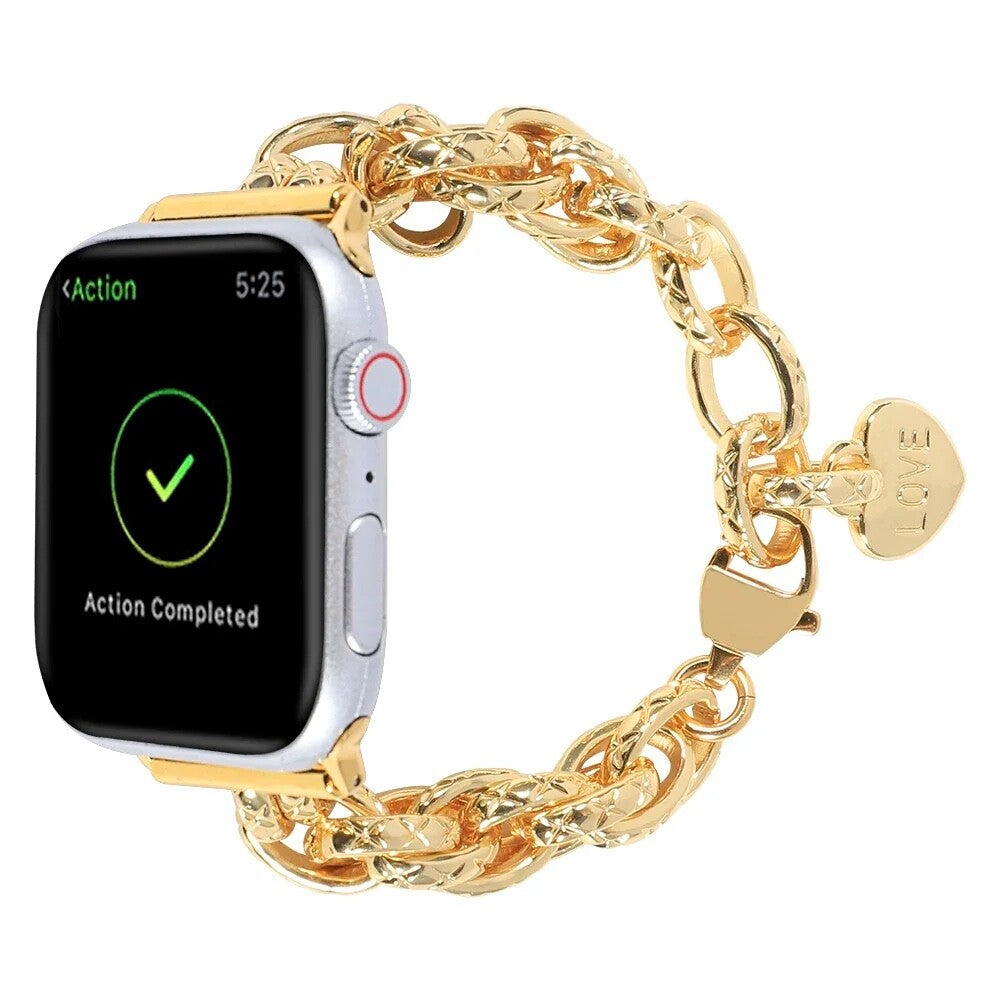 STAINLESS STEEL APPLE WATCH BAND 10/9/8/7/6/5/4/SE ULTRA 1/2 MULTICOLOR LUXURY