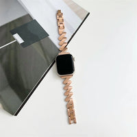 STAINLESS STEEL APPLE WATCH BAND 10/9/8/7/6/5/4/SE ULTRA 1/2 MULTICOLOR LUXURY