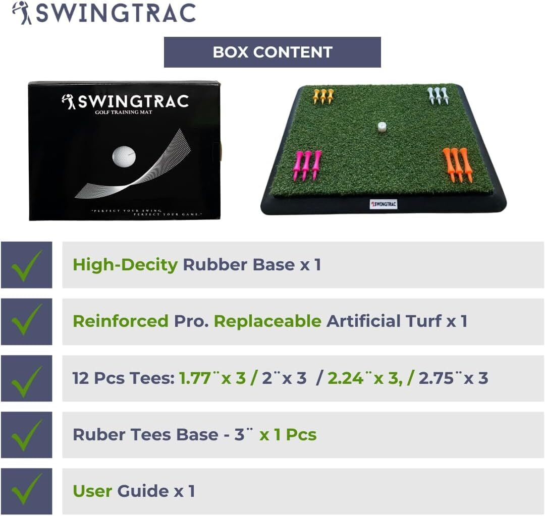 Golf Mat Pro Replaceable Surface | Golf Hitting Mat | Indoor Outdoor Practice
