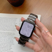 STAINLESS STEEL APPLE WATCH BAND 10/9/8/7/6/5/4/SE ULTRA 1/2 MULTICOLOR LUXURY