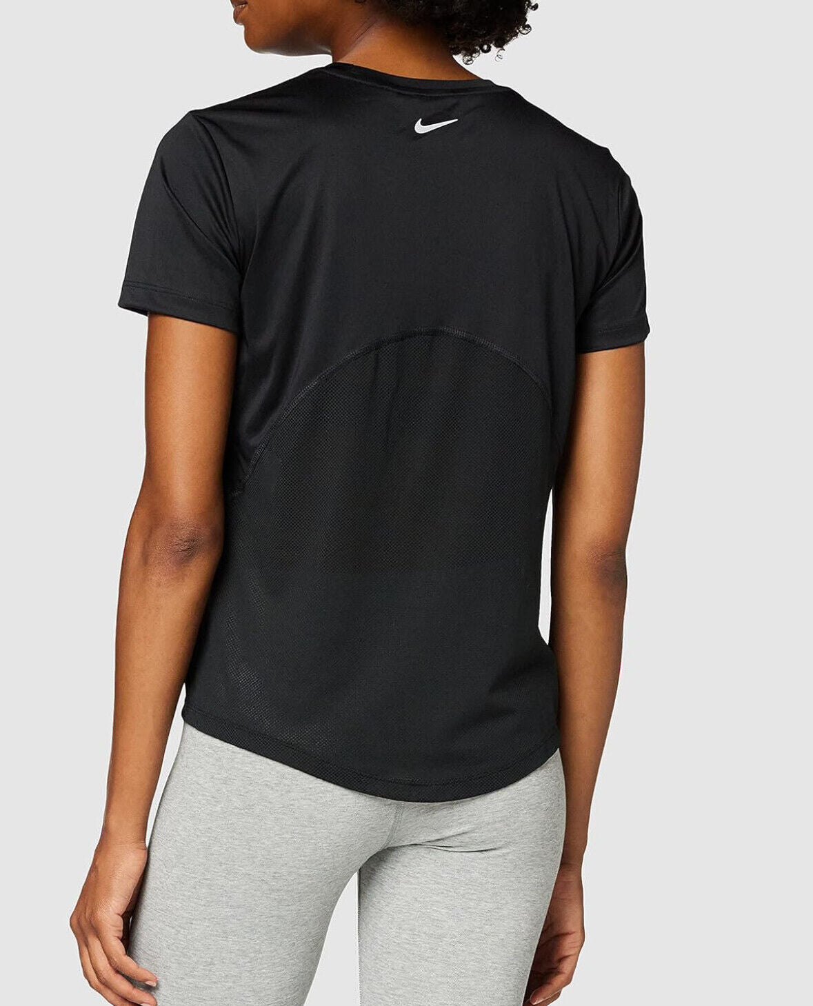 Nike Women's Miler Short Sleeve Running Top Medium Black
