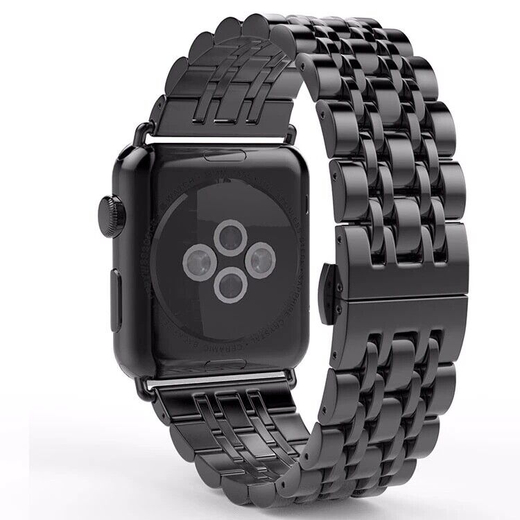 STAINLESS STEEL APPLE WATCH BAND 10/9/8/7/6/5/4/SE ULTRA 1/2 MULTICOLOR LUXURY