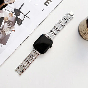 STAINLESS STEEL APPLE WATCH BAND 10/9/8/7/6/5/4/SE ULTRA 1/2 MULTICOLOR LUXURY
