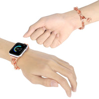 STAINLESS STEEL APPLE WATCH BAND 10/9/8/7/6/5/4/SE ULTRA 1/2 MULTICOLOR LUXURY