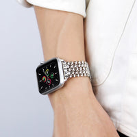 STAINLESS STEEL APPLE WATCH BAND 10/9/8/7/6/5/4/SE ULTRA 1/2 MULTICOLOR LUXURY