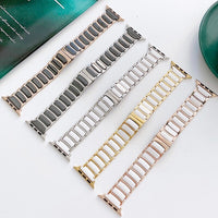 STAINLESS STEEL APPLE WATCH BAND 10/9/8/7/6/5/4/SE ULTRA 1/2 MULTICOLOR LUXURY