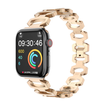 STAINLESS STEEL APPLE WATCH BAND 10/9/8/7/6/5/4/SE ULTRA 1/2 MULTICOLOR LUXURY