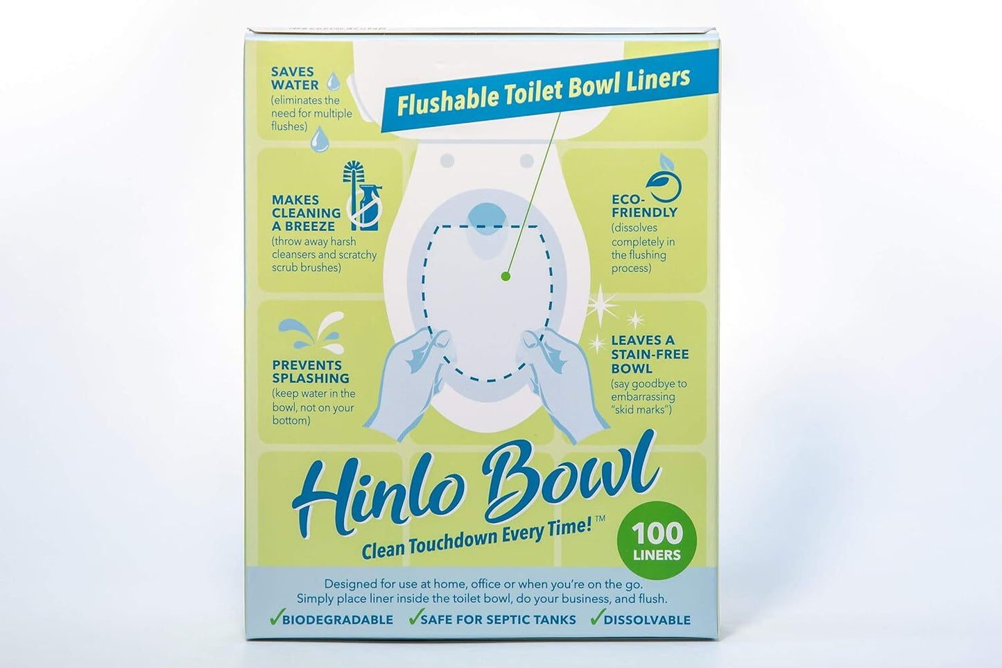 Hinlo Bowl - is an Eco-Friendly, Biodegradable, and flushable Toilet Bowl