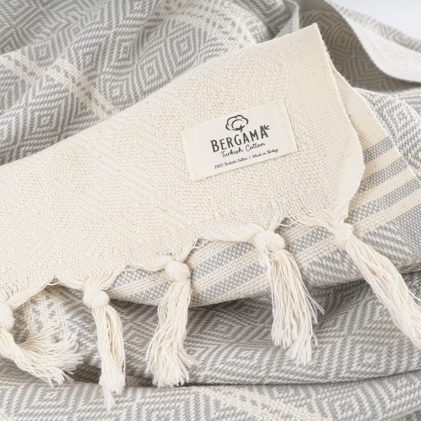 BERGAMA BeachTowel | 100% Cotton, Prewashed, 38 x 71 Inches Quick Dry, Sand Free