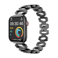 STAINLESS STEEL APPLE WATCH BAND 10/9/8/7/6/5/4/SE ULTRA 1/2 MULTICOLOR LUXURY