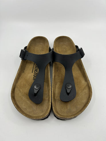 ♻️✅Birkenstock Gizeh BS Black Women's Sandal US6 Brand New Recycled Box