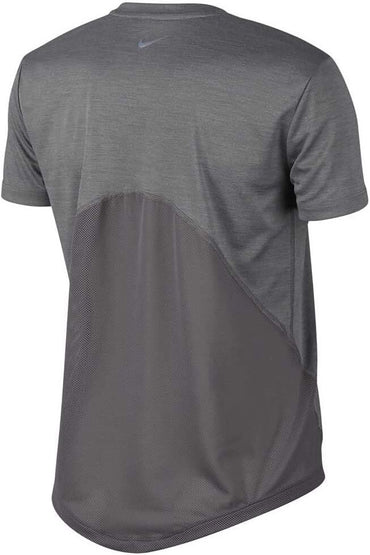 Nike Womens Dry Miler Running T-Shirt Dark Grey Heather/Reflective Silver