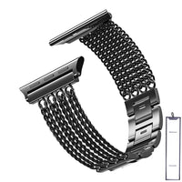 STAINLESS STEEL APPLE WATCH BAND 10/9/8/7/6/5/4/SE ULTRA 1/2 MULTICOLOR LUXURY